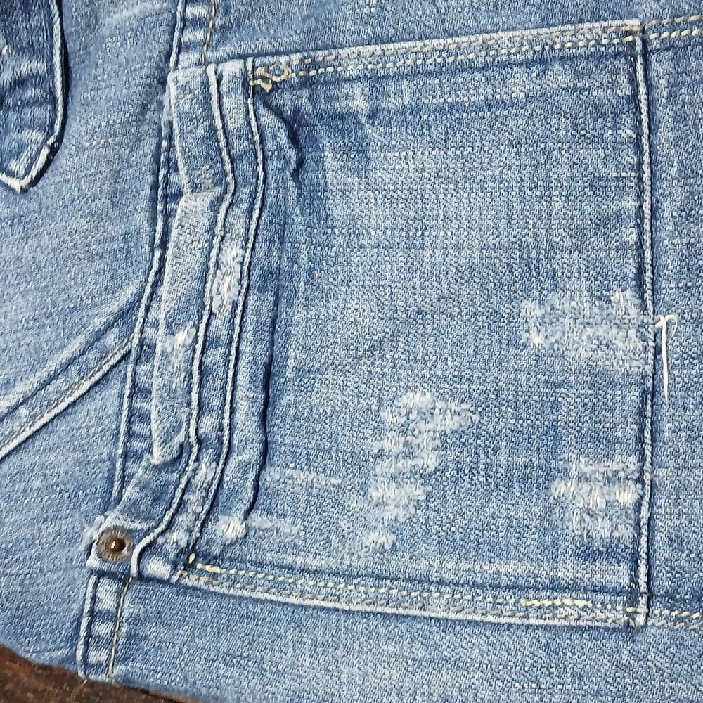 Denim Blue Women's MINI  Skirt lowest Rise Size 11 - Picture 5 of 8